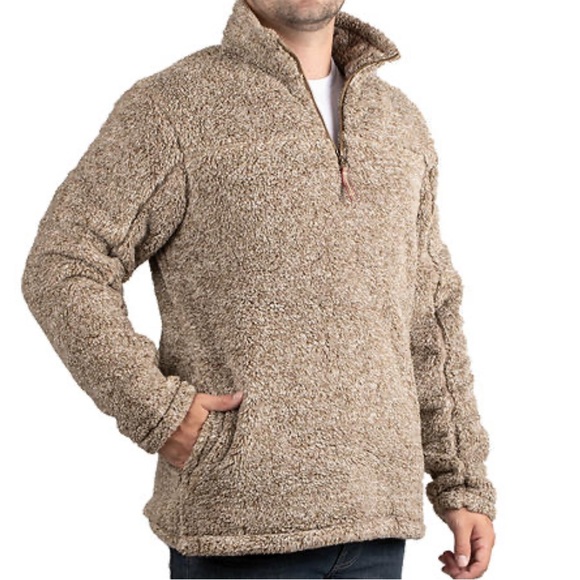 tan sherpa pullover